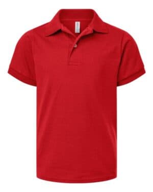 TRUE RED Jerzees 437K youth dri-power polo