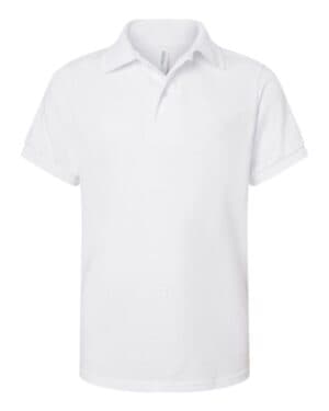 WHITE Jerzees 437K youth dri-power polo