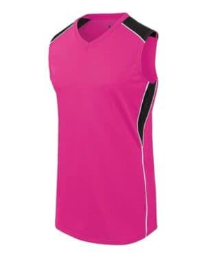 RASPBERRY/ BLACK/ WHITE Augusta sportswear 312163 girls' dynamite jersey