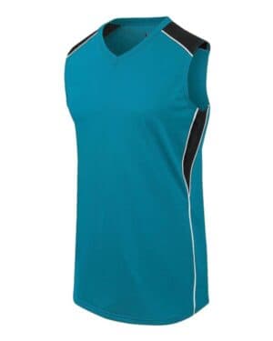 TEAL/ BLACK/ WHITE Augusta sportswear 312163 girls' dynamite jersey