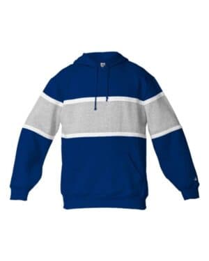 ROYAL/ OXFORD/ WHITE Badger 1282 united athletic fleece hooded sweatshirt