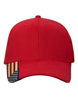 RED/ USA MESH Kati AM350M usa flag mesh cap