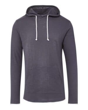 IRON GREY Mv sport 24401 miles slub hooded long sleeve t-shirt