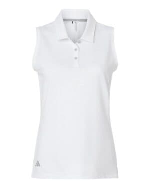 WHITE Adidas A1005 women's ottoman sleeveless polo