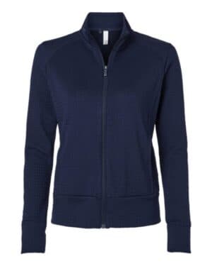 COLLEGIATE NAVY Adidas A1007 women's ultimate textured full-zip jacket