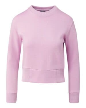 WISTERIA W22106 women's romi cloud fleece crop crewneck sweatshirt