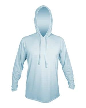 SKY HEATHERED Anetik MVLPRH8 low pro tech hooded long sleeve t-shirt