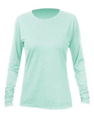 SEAFOAM HEATHERED Anetik WSBRZL0 women's breeze tech long sleeve t-shirt