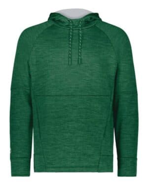 DARK GREEN HEATHER/ SILVER 223580 all-pro performance fleece hooded sweatshirt