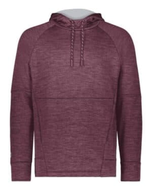 MAROON HEATHER/ SILVER 223580 all-pro performance fleece hooded sweatshirt