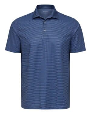 BLUE HEATHER/ NAVY Paragon 155 aiken striped polo