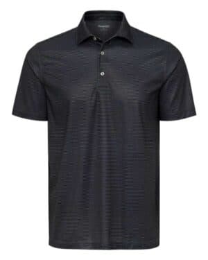 CHARCOAL HEATHER/ BLACK Paragon 155 aiken striped polo