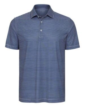 NAVY HEATHER/ WHITE Paragon 155 aiken striped polo