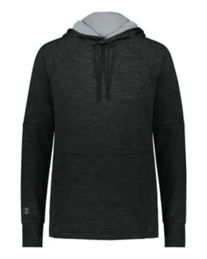 BLACK HEATHER/ SILVER 223780 women's all-pro performance fleece hooded sweatshirt