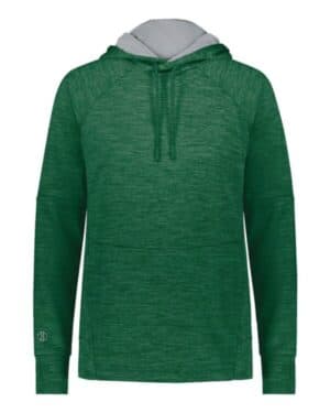 DARK GREEN HEATHER/ SILVER 223780 women's all-pro performance fleece hooded sweatshirt