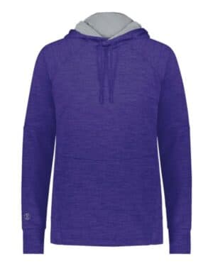 PURPLE HEATHER/ SILVER 223780 women's all-pro performance fleece hooded sweatshirt
