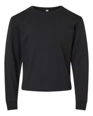 VINTAGE BLACK Bella canvas 3511Y youth 6oz heavyweight long sleeve tee
