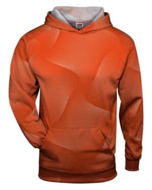 BURNT ORANGE Badger 2413 youth warp hooded long sleeve t-shirt