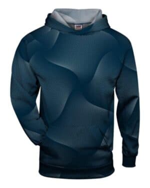 NAVY Badger 2413 youth warp hooded long sleeve t-shirt