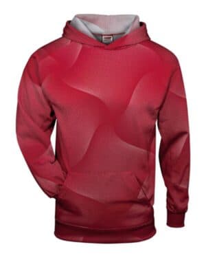 RED Badger 2413 youth warp hooded long sleeve t-shirt