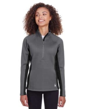 POLAR/ BLACK Spyder S16562 women's constant half-zip sweater
