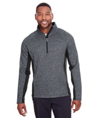 BLACK HEATHER/ BLACK Spyder S16561 constant half-zip sweater