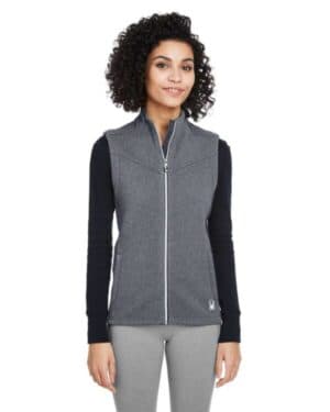 BLACK HEATHER/ POLAR Spyder S17275 women's pursuit vest