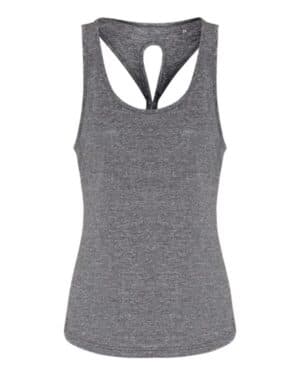 BLACK MELANGE Tridri TD042 women's knot back venus tank