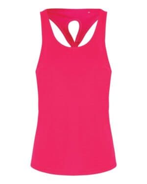 HOT PINK Tridri TD042 women's knot back venus tank