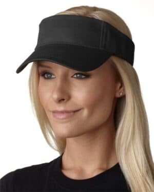 BLACK Adams headwear AC101 ace vat-dyed twill visor