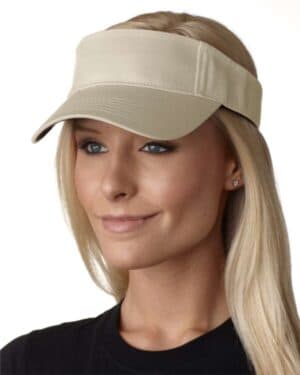 KHAKI Adams headwear AC101 ace vat-dyed twill visor