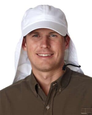 WHITE Adams headwear EOM101 extreme outdoor cap