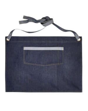 RP128 domain contrast denim waist apron with pocket