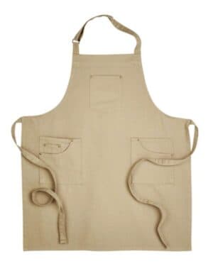 Artisan collection by reprime RP132 cotton chino bib apron with pocket