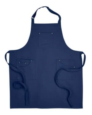 NAVY Artisan collection by reprime RP132 cotton chino bib apron with pocket