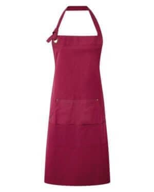 BURGUNDY Artisan collection by reprime RP137 calibre heavy cotton canvas pocket apron