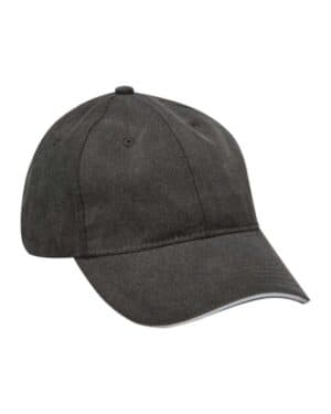 BLACK/ WHITE Adams headwear LP107 icon sandwich cap