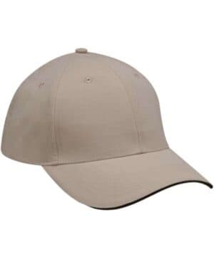 KHAKI/ BLACK Adams headwear PE102 performer cap