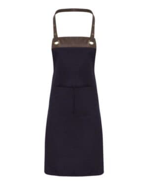 NAVY/ BROWN Artisan collection by reprime RP123 espresso bib apron with pocket