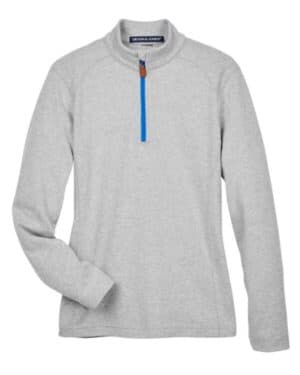 GREY HEATHER/ GREY H/ FRENCH BLUE DG479W women's drytec20 performance quarter-zip pullover