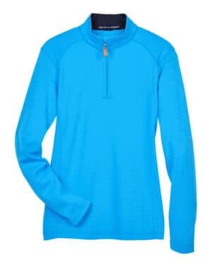 OCEAN BLUE/ NAVY/ OCEAN BLUE DG479W women's drytec20 performance quarter-zip pullover