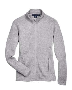 GREY HEATHER DG793W women's bristol full-zip sweater fleece jacket
