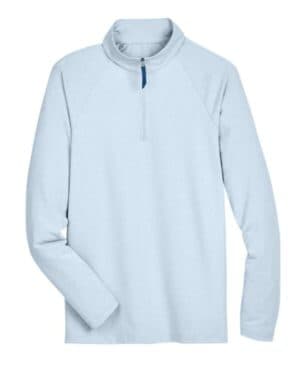 OCEAN BLUE DG480 men's crownlux performance clubhouse micro-stripe quarter-zip pullover