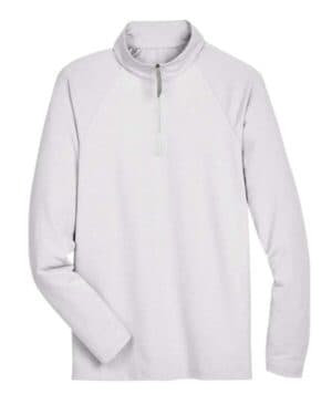 SILVER DG480 men's crownlux performance clubhouse micro-stripe quarter-zip pullover