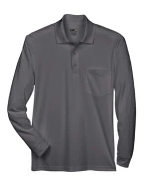 88192P men's pinnacle performance long sleeve piqu polo with pocket