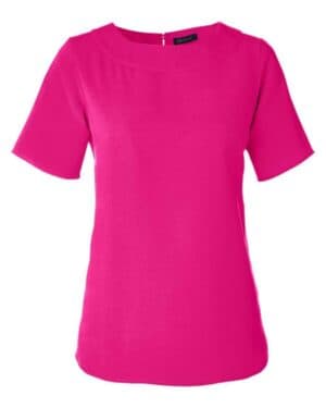 CROWN RASPBERRY Devon & jones DP613W women's perfect fit boat neck blouse