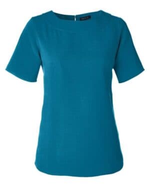 DARK TEAL Devon & jones DP613W women's perfect fit boat neck blouse