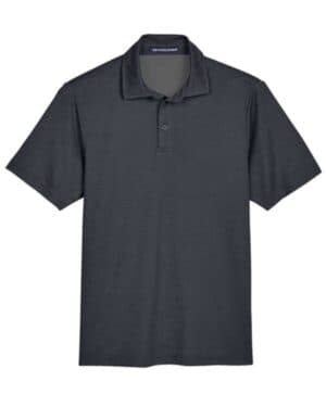 BLACK HEATHER DG22 men's crownlux performance address mlange polo