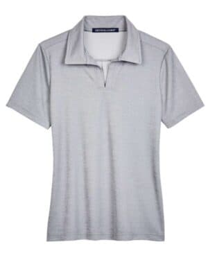 GREY HEATHER DG22W women's crownlux performanceaddress melange polo
