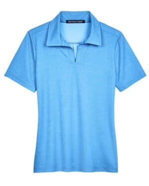 OCEAN BLUE HEATHER DG22W women's crownlux performanceaddress melange polo